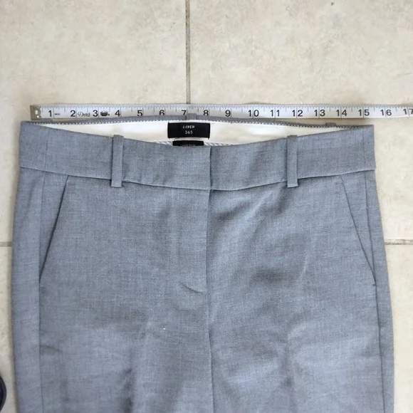 J Crew 365 Womens Gray High Rise Slim Straight Leg Cameron Ankle Pants Size 8 - Picture 10 of 12